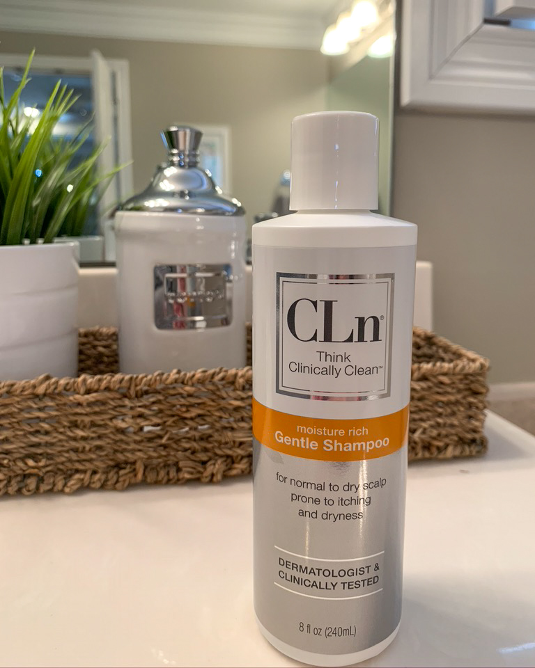 Photo of CLn Think Clinically Clean Moisture Rich Gentle Shampoo that is a safe shampoo for me to use. 